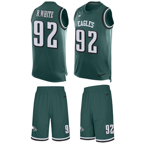 Nike Eagles #92 Reggie White Midnight Green Team Color Men's Stitched NFL Limited Tank Top Suit Jersey - Click Image to Close